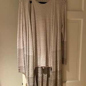 White House Black Market Beige Knit Top